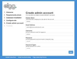create admin account