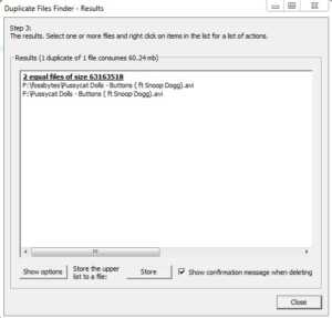 duplicate-file-founded
