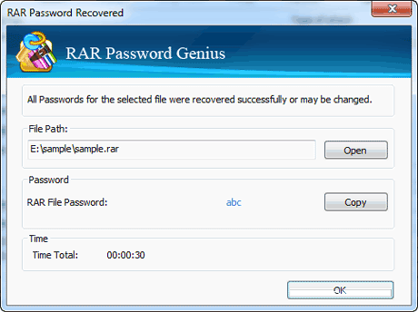 WINRAR Password Recovery V1.1 RC3 64 Bit