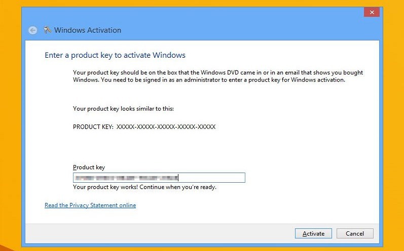 activate windows online product key