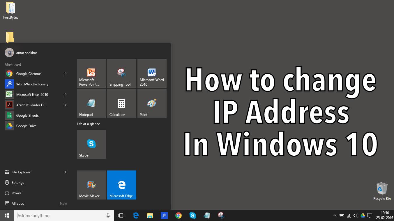 my ip address in windows 10