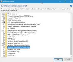 bash on ubuntu on windows 10 linux subsystem