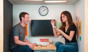 facebook zuckerberg selena gomez