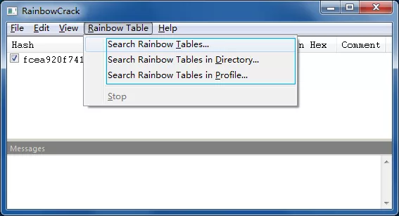 Rainbow Table Online Tool