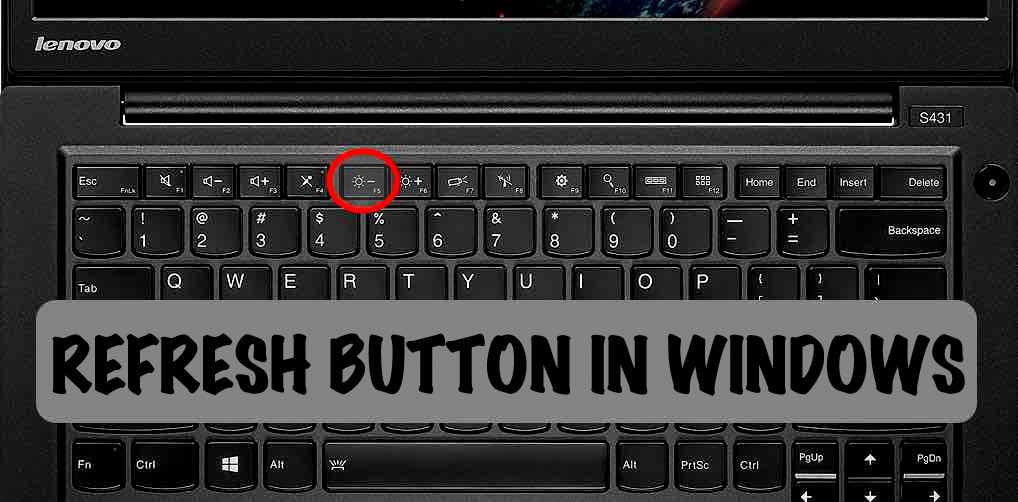 refresh button in windows