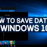 how to save data in windows 10