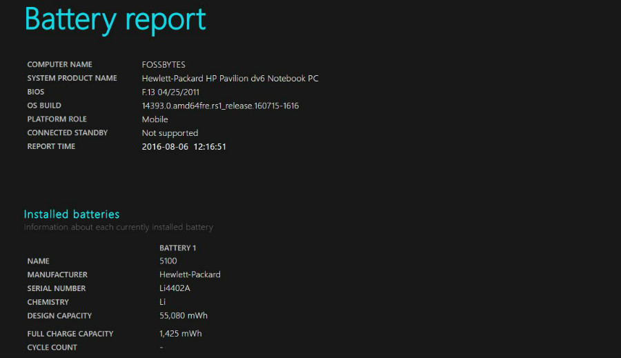 POWERCFG: How To Check Battery Health Report And Energy Report In