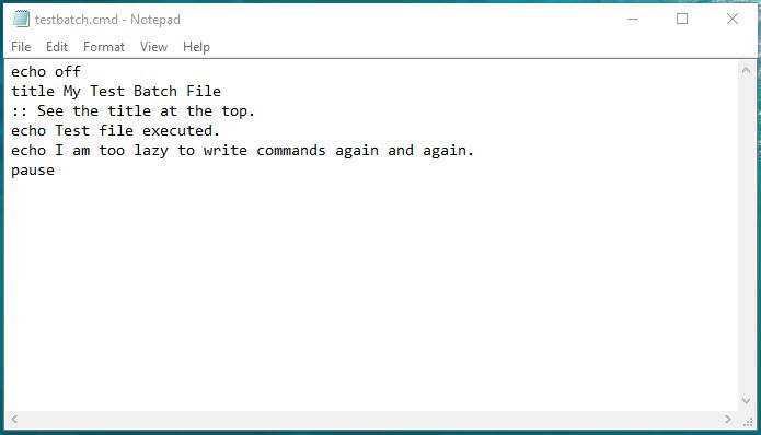 bat file example windows 10