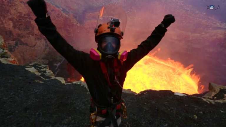 Man Dives Into an Exploding Volcano, World’s Craziest Man (Video)