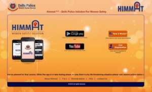 himmat app android delhi police women safety