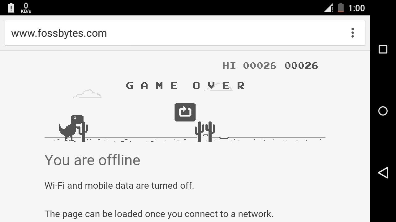 Hidden game in google chrome