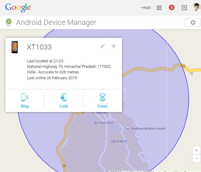 Android Device Manager web interface is now live, try it now