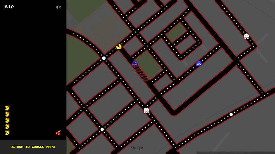 Pac-Man chega ao Google Maps