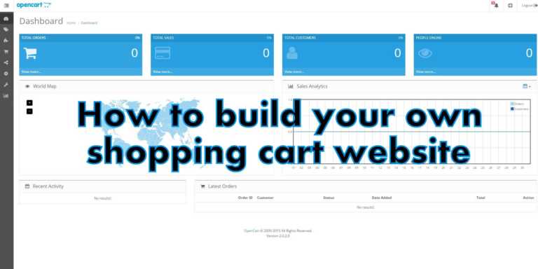 how to build shopping cart website