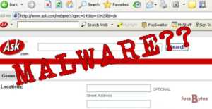 ask toolbar malware microsoft