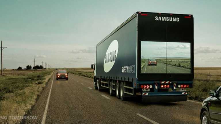 Samsung Builds Transparent Trucks To Improve Road Safety