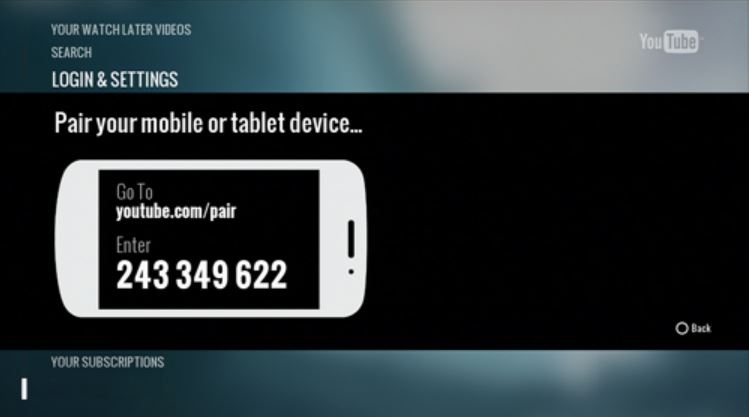 youtube mobile pc remote pairing