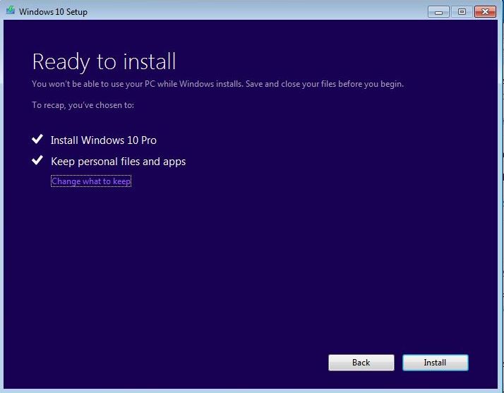 your upgrade to windows 10 is ready