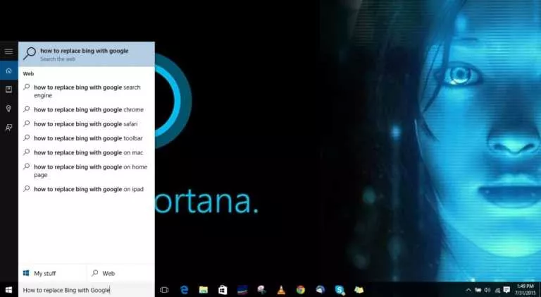 How To Change Cortana’s Bing Search to Google in Windows 10 Using Bing2Google
