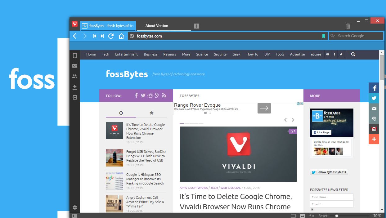 Vivaldi синхронизация с chrome