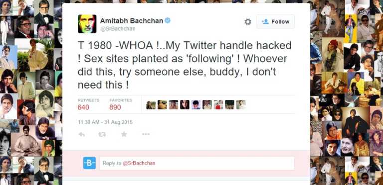 Amitabh Bachchan’s Twitter Account Hacked, Adult Site Added as ‘Following’