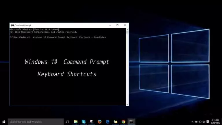 Use the New Windows 10 Keyboard Shortcuts in Command Prompt