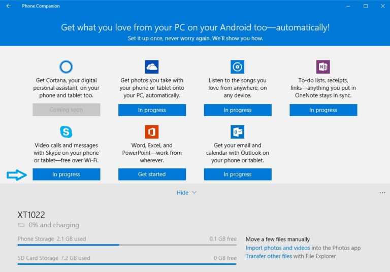 phone companion app windows 10