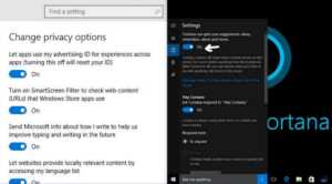 windows 10 privacy settings