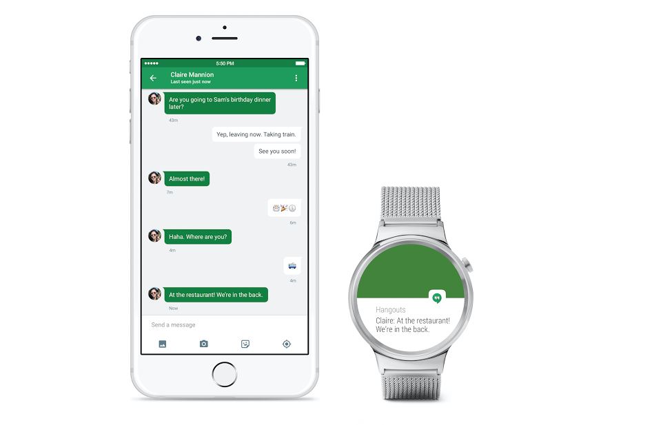 Google hangouts clearance for apple watch