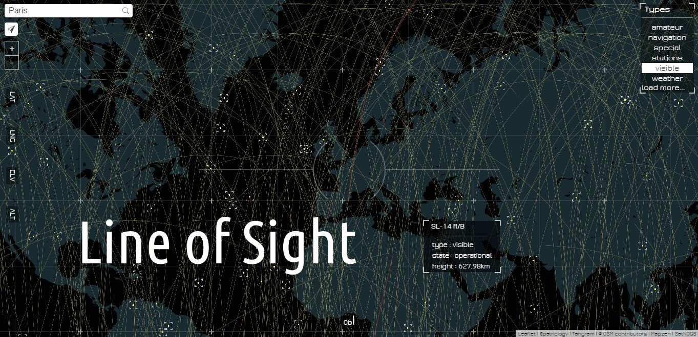 This Map Shows The Creepy Satellites Passing Above Your