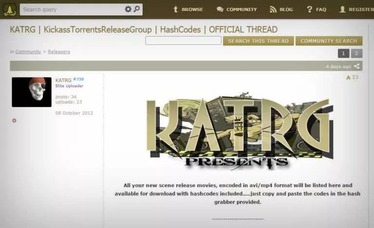 KickassTorrents Launches Its Own Latest Movie Release Group
