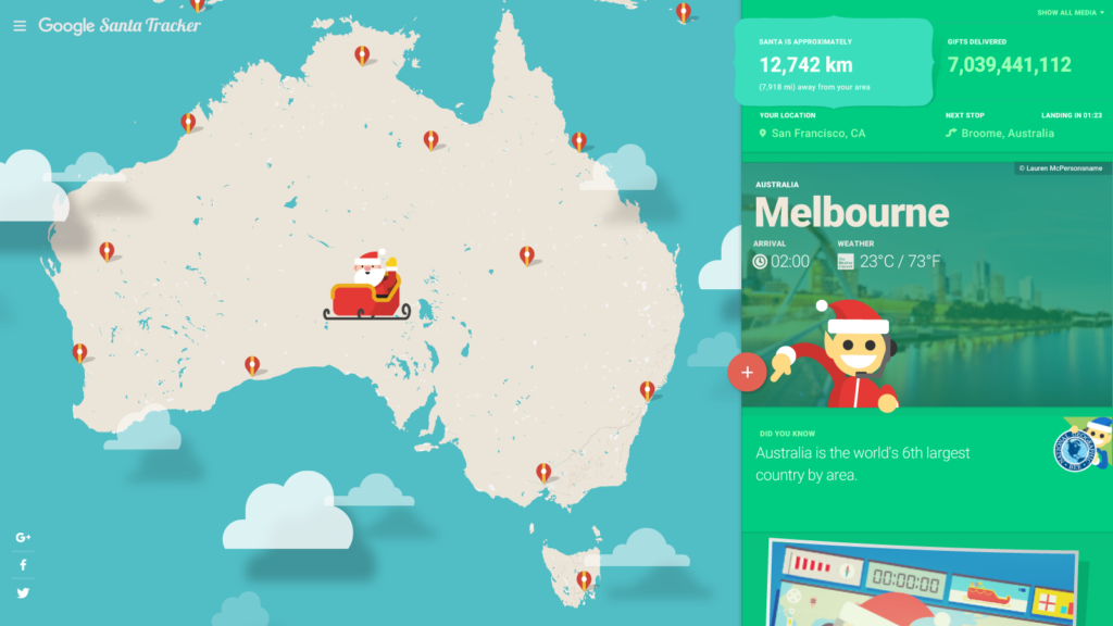 Check Your Santa's Location With Google Santa Tracker