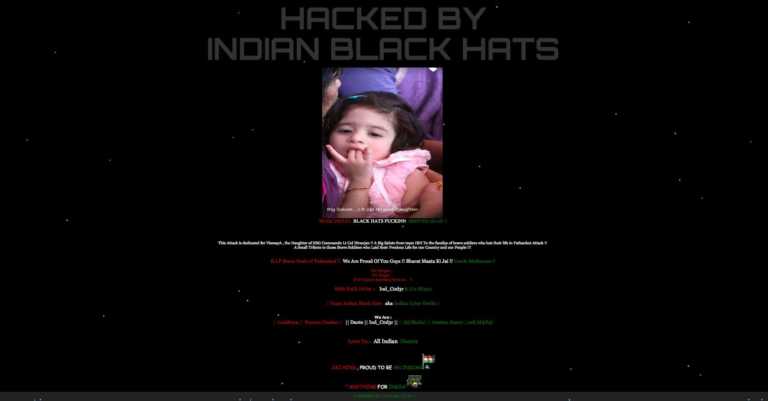indian black hats pakistani website hacked