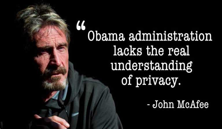 john mcafee obama encryption