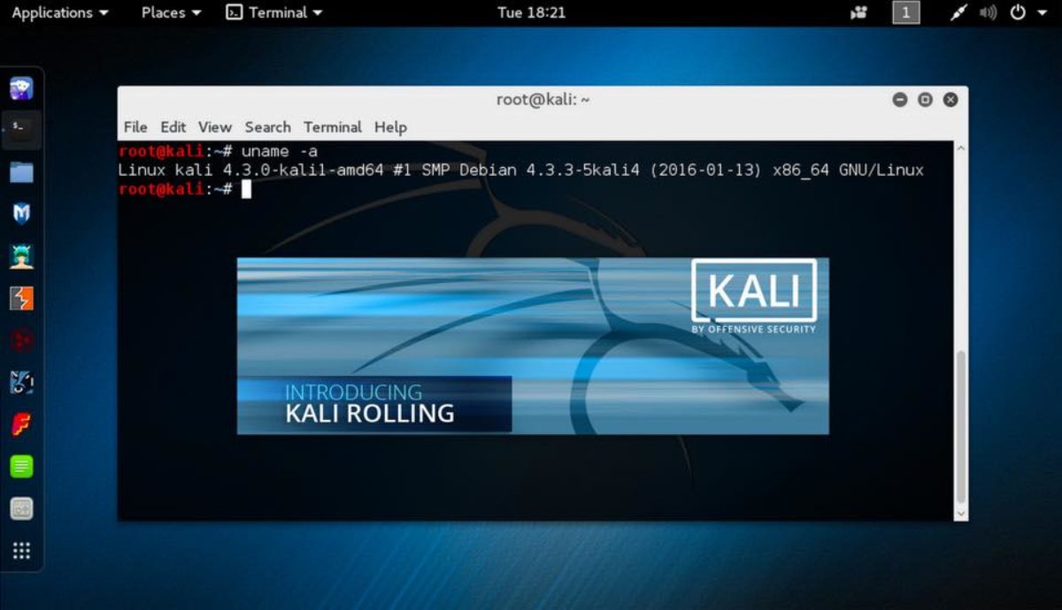 Rolling release. Kali Rolling. Kali Linux GNU. Kali 2016.1. Экран Кали линукса.
