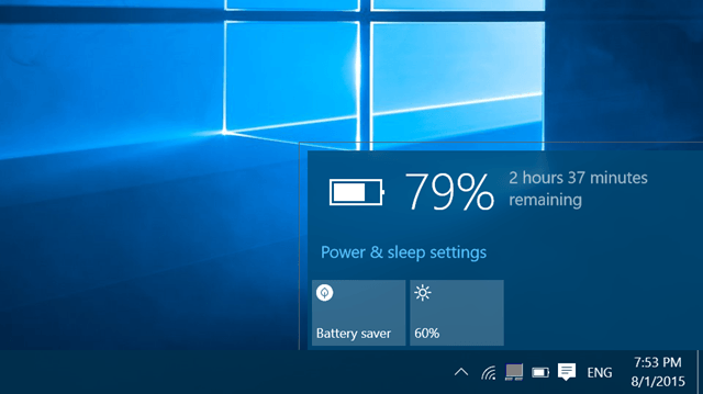 how to save battery on laptop windows 10