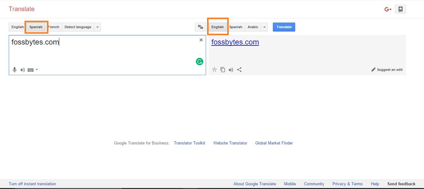 Google translate as proxy server