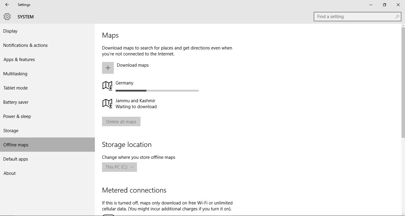 Here is how to download offline map in Windows 10