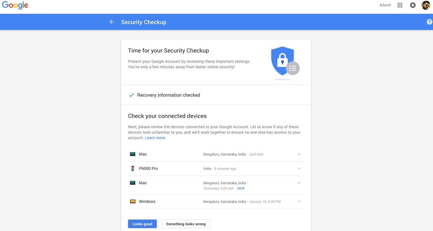 google security check uo google drive