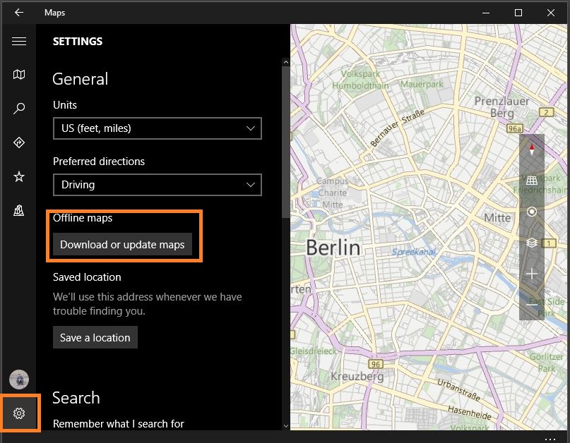 know how to download offline map in Windows 10