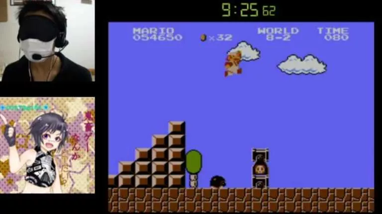 Blindfolded Gamer Beats Super Mario Bros. In Under 15 Minutes