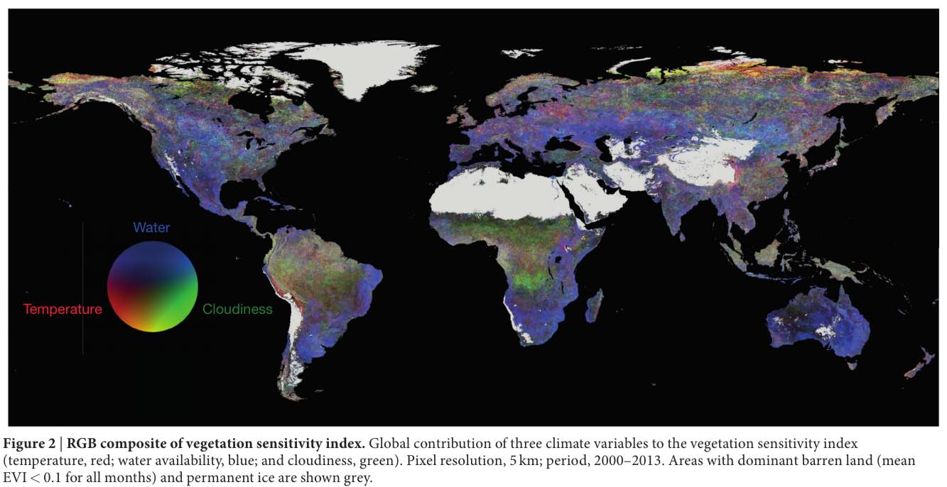 vegetation sensitivity index RGB composite