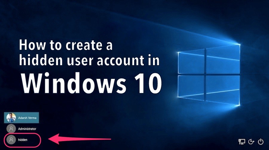 how to create a hidden admin account windows 10