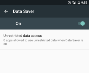 Data saver Android N features