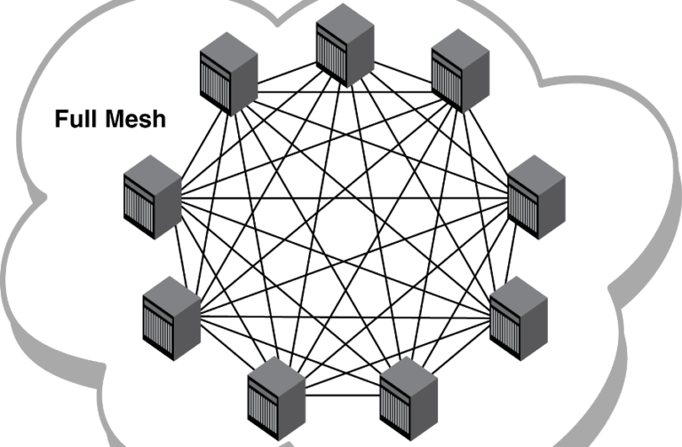 Fully connected mesh topology