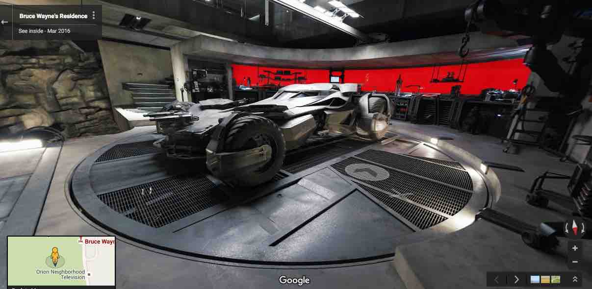 bruce wayne residence batcave batman google map 4