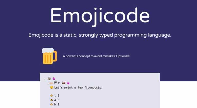 emojicode programming languageemojicode programming language