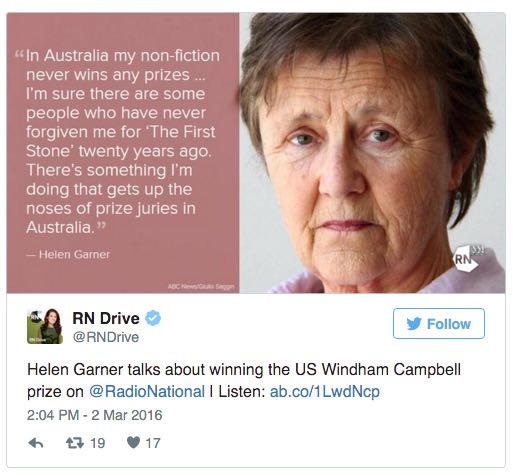 helen garner prize win junk email