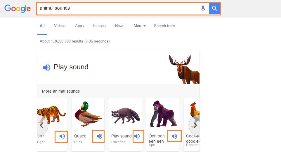 Google Animal Sounds