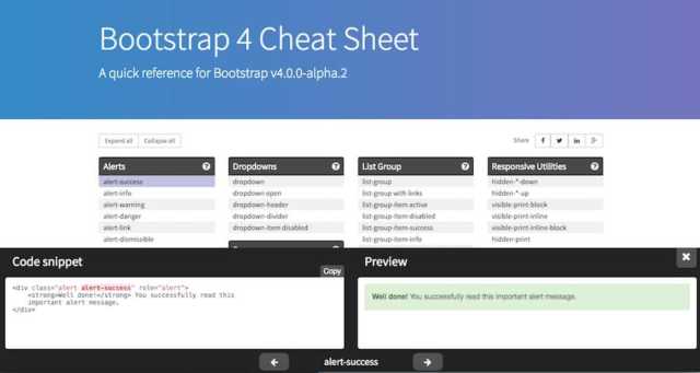 A Programmer Makes Interactive Bootstrap Cheatsheet That Every Web